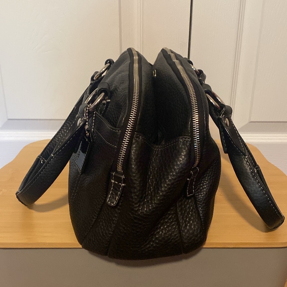 COACH🖤Penelope Black🖤Pebbled Leather Three Compartment Satchel/Like New - Picture 7 of 16